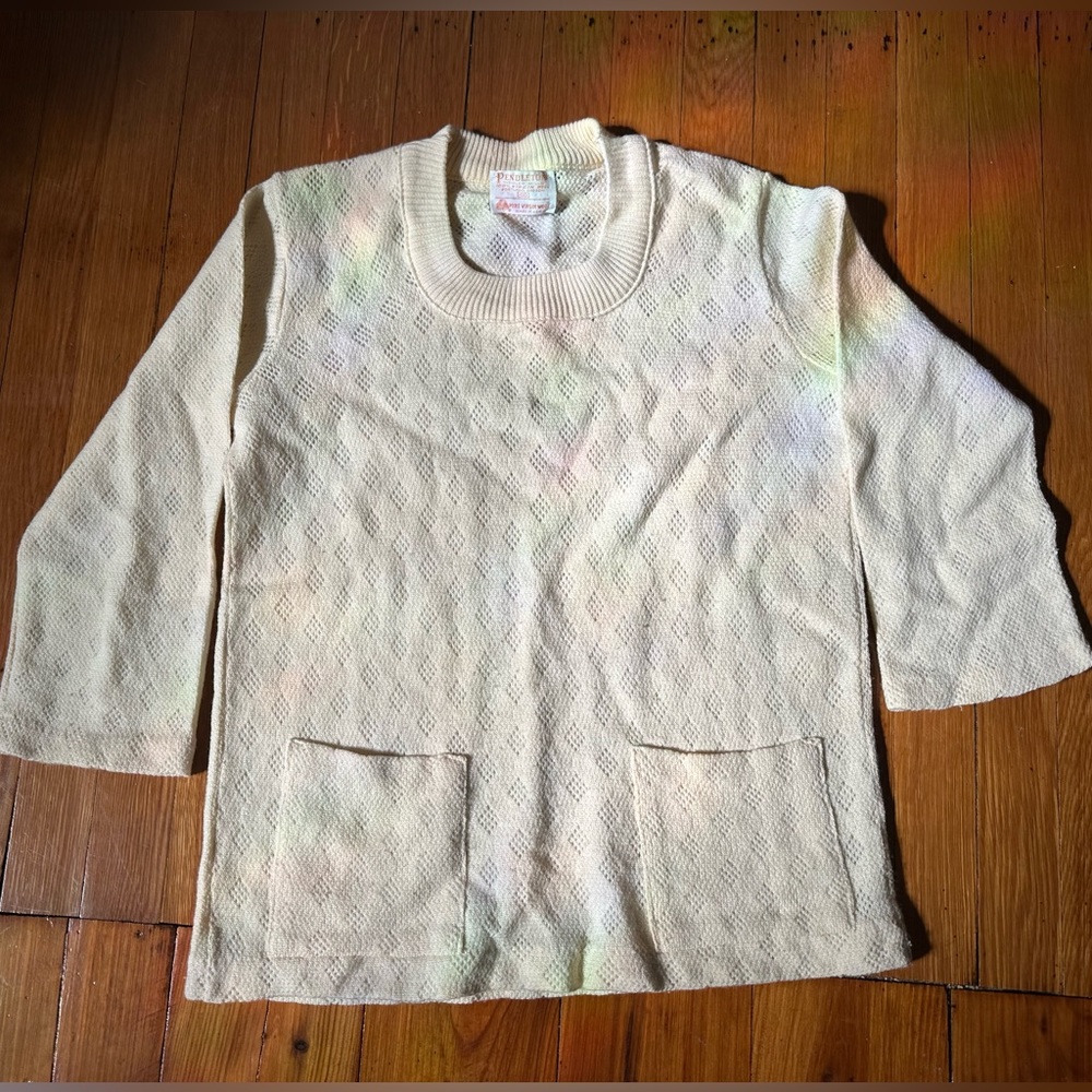 Pendleton Size 40 (Large) Scoop Neck Wool Sweater - image 3